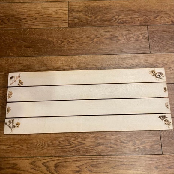 Other - Floral Wooden Bath Tray